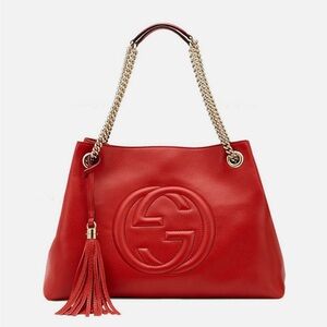 Authentic Gucci Soho Tote Red